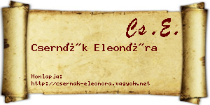 Csernák Eleonóra névjegykártya